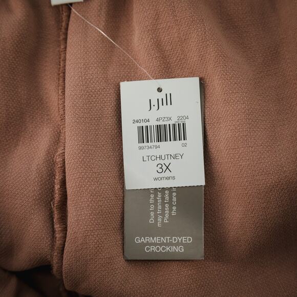 J. Jill Plus Size 3X Pure Jill Chutney Pink Pull On Tapered Leg Ankle Pants NEW - Picture 4 of 7